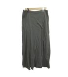 コムサイズム COMME CA ISM スカート 9 グレー 無地 ロング丈 プリーツ /MD ■ECB003