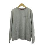 トミーヒルフィガー TOMMY HILFIGER Tシャツ S/P グレー ラウンドネック ロゴ刺繍 長袖 カットソー /PP ■ECB003