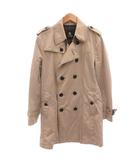 バーバリーブラックレーベル BURBERRY BLACK LABEL トレンチコート ダブル ベルト ひざ丈 L ベージュ /FF ■GY62