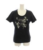 コムサイズム COMME CA ISM Tシャツ 半袖 カットソー L 黒 ブラック ■ECB003 /☆G