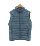 ユニクロ UNIQLO ダウンベスト L 水色 ライトブルー ジップアップ ノースリーブ /LP ■ECB003