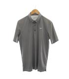 ナイキ NIKE ポロシャツ L 黒 ブラック 白 ホワイト ストライプ柄 半袖 /LP ■ECB003