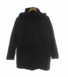 ユニクロ UNIQLO ハイブリッドダウンコート M 紺 ネイビー フード付き 長袖 無地 ハーフ丈 312-421732 /GG ■ECB003
