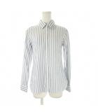 トミーヒルフィガー TOMMY HILFIGER シャツ ブラウス 6 REGULAR FIT 青 ブルー ストライプ柄 長袖 レギュラーカラー /CK47 ■ECD003