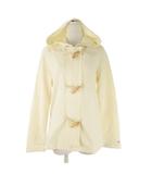 トミーヒルフィガー TOMMY HILFIGER スウェットダッフルコート S 白 アイボリー フード付き 長袖 トグルボタン /CK34 ■ECD003