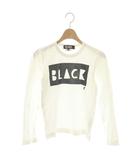 コムデギャルソンブラック COMME des GARCONS BLACK Tシャツ ロンT カットソー ロゴ XS 白 黒 /CX ■ECD003