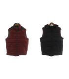 トミーヒルフィガー TOMMY HILFIGER ダウンベスト 上着 XL 赤 レッド 紺 ネイビー ノースリーブ フード付き リバーシブル キルティング 0887841566 /GG ■ECD003