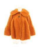 アナスイ ANNA SUI MINI ショートコート フェイクファー アウター L オレンジ 7122521-240 /YM ■ECD003