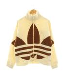 アディダスオリジナルス adidas originals SHERPA JACKET シェルパジャケット ボア ジップアップ M 白 ホワイト 茶色 ブラウン /YM ■ECD003