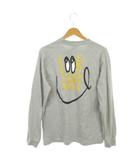 ビームスティ BEAMS T LOOK LEFT LONG SLEEVE TEE Tシャツ ロンT 長袖 プリント M グレー /AH37 ■ECD003