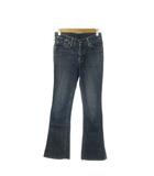 リーバイス Levi's デニム ジーンズ 27 紺 ネイビー インディゴ 無地 フレアシルエット 5ポケット /AO38 ■ECD003