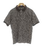 ステューシー STUSSY ポロシャツ L 黒 ブラック 総柄 半袖 /GP ■ECD003