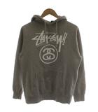 ステューシー STUSSY トレーナー プルオーバーパーカー S グレー 長袖 フード付き 裏起毛 ロゴプリント /GG ■ECD003