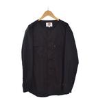 ディッキーズ Dickies ノーカラー ワークシャツジャケット M 黒 ブラック ■ECD003