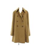 アクアスキュータム AQUASCUTUM Pコート ピーコート ロング アウター 8 ベージュ ブラウン 長袖 ダブルブレスト 1253770-83 /YM ■ECD003