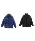 ショット SCHOTT ダウンジャケット ロゴ リバーシブル アウター L 青 ブルー 黒 ブラック 3182028 /AN67 ■ECD003