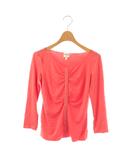 アルマーニ コレツィオーニ ARMANI COLLEZIONI フロントギャザーカットソー Tシャツ 長袖 38 ピンク /SS ■OS ■ECD003