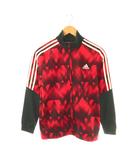 アディダス adidas トラックジャケット ジャージ 160 赤 レッド 黒 ブラック /SS ■OS ■ECD003