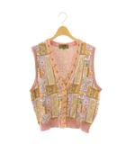 ケンゾー KENZO golf ニットベスト 総柄 2 ピンク マルチカラー /ES ■ECD003