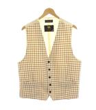 ブルックスブラザーズ BROOKS BROTHERS ベスト ジレ チェック 切替 ウール 44REG 白 ホワイト 19-17-3227 /HN ■ECE004