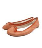 レペット Repetto バレエシューズ フラット リボン ラメ 36.5 オレンジ /FF ■GY62