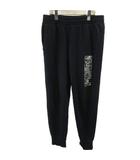 プーマ PUMA スウェットパンツ XL 黒 ブラック ロゴプリント リブ裾 フルレングス /SH ■GY49