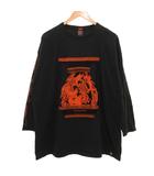 ダブルスタンダードクロージング ダブスタ DOUBLE STANDARD CLOTHING ロンT Tシャツ 長袖 F 黒 ブラック ラウンドネック プリント柄 /MU ■GY62