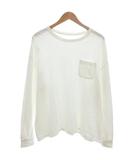 ソフネット SOPHNET. 長袖Tシャツ ロンT カットソー S ラウンドネック フロントポケット 白 ホワイト /KB ■GY62