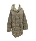 マックスマーラ MAX MARA ダウンコート フード ロング スナップボタン 42 カーキ /FF ■GY62