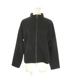 コムサイズム COMME CA ISM ジャケット 上着 9 黒 ブラック ギザギザ柄 スタンドカラー 長袖 /AO37 ■GY49