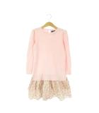 ポロ ラルフローレン POLO RALPH LAUREN ドッキングワンピース 子ども服(女の子用) 6 ピンク 長袖 花柄 ラウンドネック /CK16 ■ECA004