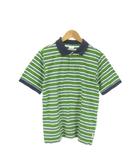 ナイキ NIKE ポロシャツ 子ども服(男の子用) L 緑 グリーン ボーダー柄 半袖 ロゴ刺繍 /AO14 ■ECA004