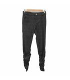 スキニーパンツ ロング丈 36 S グレー グレンチェック柄 シャーリング /SY22 ■ECA004