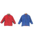 トミーヒルフィガー TOMMY HILFIGER 中綿ジャケット リバーシブル 男の子用 7 赤 レッド 青 ブルー スタンドカラー 配色 フリース /AO11 ■ECA004