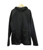 リーボック Reebok フルジップパーカー 上着 L 黒 ブラック 長袖 フード付き 無地 /YU ■ECA004