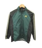アディダス adidas ジャケット 上着 150 緑 グリーン 黒 ブラック 長袖 スタンドカラー 切り替えデザイン /NP ■ECA004