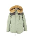 リンジィ Lindsay 中綿ジャケット 子ども服(女の子用) L 緑 グリーン フード付きファー 長袖 切り替えデザイン /CK23 ■ECA004