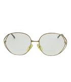 クリスチャンディオール Christian Dior 老眼鏡 メガネ めがね 度入り ゴールドカラー オーバル型 メタルフレーム サイド装飾 /AH4 ■GY59