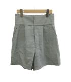 オリーブデオリーブ OLIVE des OLIVE パンツ F 白 ホワイト 黒 ブラック ギンガムチェック柄 ショート丈 タック入り /MD