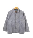 アクアスキュータム AQUASCUTUM パジャマ シャツ M 紺 ネイビー 長袖 ストライプ柄 ヘリンボーン /MN7 ■ECC004