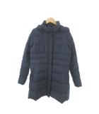 ユニクロ UNIQLO 中綿コート 子ども服(男女兼用) 150 紺 ネイビー 長袖 フード付き スタンドカラー /MN1 ■ECC004