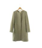 B&Y ユナイテッドアローズ BEAUTY&YOUTH ビューティー&ユース コート アウター ロング ノーカラー ウール M グレー /DO ■ECC004