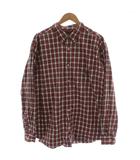チャップス CHAPS シャツ カットソー XL 赤 チェック柄 ボタンダウンカラー 長袖 /GG ■ECB004