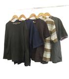 チャオパニックティピー エディフィス など まとめ5点セット Tシャツ M 春夏 黒 ブラック 紺 ネイビー 焦げ茶 ダークブラウン 茶 ブラウン グレー 長袖 半袖 ラウンドネック ポロカラー 無地 ボーダー柄 /NP ■SET