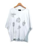 オーレット OURET by SUZUKI TAKAO カットソー Tシャツ 七分袖 コットン 総柄 ホワイト 白 /KT8 ■GY53