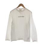 カルバンクラインジーンズ Calvin Klein Jeans Tシャツ カットソー 長袖 ロゴ S 白 ホワイト /AN71 ■GY53
