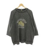 ニコアンド Niko and.. SCREEN STARS 別注 ラグランスリーブロンTシャツ 八分袖 プリント USED加工 L グレー /HN ■GY53