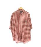 ラルフローレン RALPH LAUREN チェック シャツ BD ボタンダウン 半袖 XXL 赤 レッド /HS ■GY53