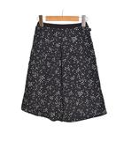 ガウチョパンツ ワイド 総柄 8 黒 ブラック ■GY53