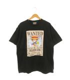 アトモス atmos × ワンピース ONE PIECE Tシャツ XL 黒 ブラック 半袖 グラフィックプリント ルフィ 手配書 /AH35 ■ECD004